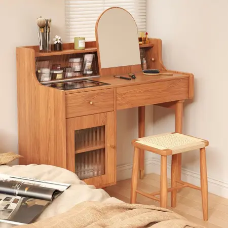 Туалетный столик с 2 выдвижными ящиками и зеркалом Твигги