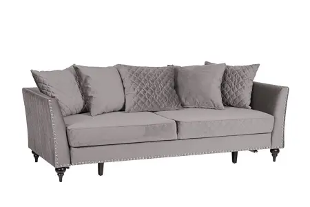 Диван Sorrento трехм. раскл.,велюр крем-брюле Bel42 230х101х86см