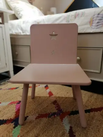 Стул детский Маленькая звезда Пудрово-розовый; с состариванием