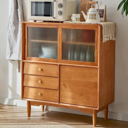 Шкаф сервант стеклянный с ящиками Твигги