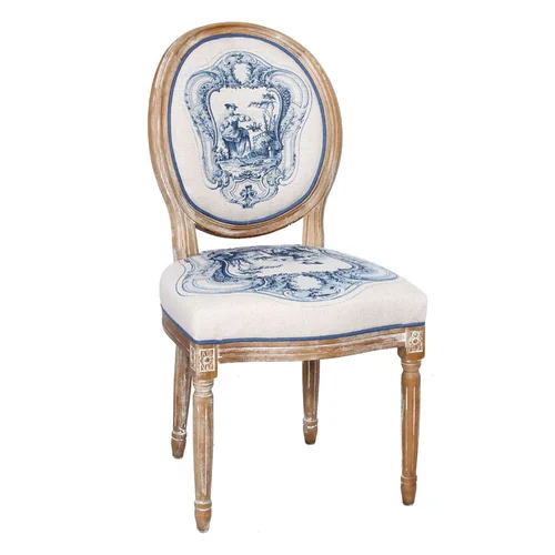 Стул «Туаль де Жуи», сюжет 1, антик блю