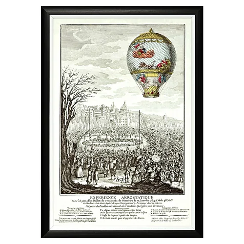 Арт-постер «Флесселле» в Лионе, 19 января 1784»