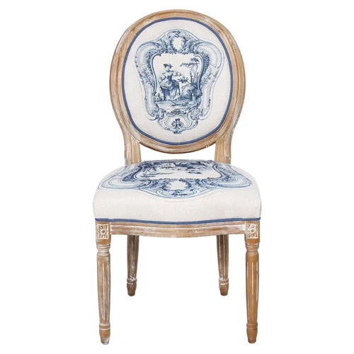 Стул «Туаль де Жуи», сюжет 1, антик блю