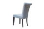 Стул обеденный с высокой спинкой и стяжкой серо-голубой лен Contento