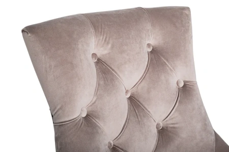 Стул мягкий с деревянными ножками 63х56х98 см бежевый