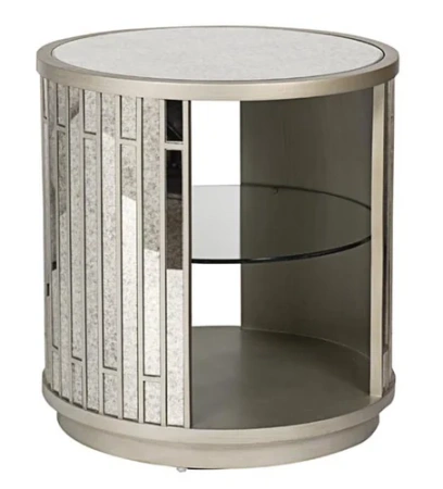 Журнальный столик круглый зеркальный 61 см