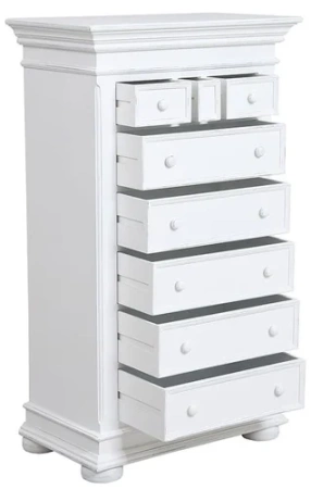 Комод из массива Нордик с открытыми ящиками