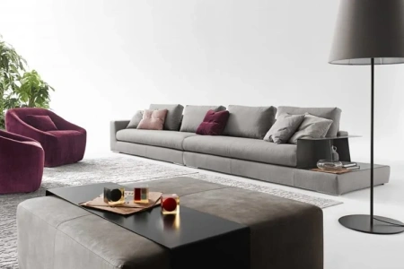 Диван Bijoux прямой серый