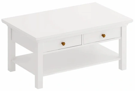 Стол журнальный Reina с выдвижными ящиками Белый