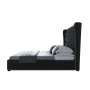 Кровать двуспальная 180х200 см антрацитовая шерсть Henbord