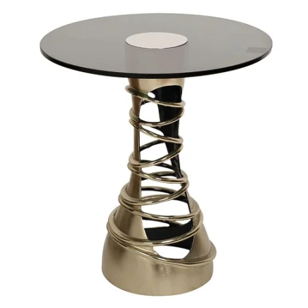 Стол журнальный Циклон, золотой d.46хh.49см