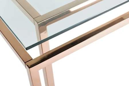 Журнальный столик стеклянный с золотыми ножками