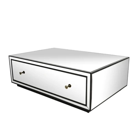 Журнальный столик зеркальный с ящиком Strand Antique