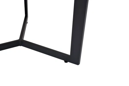 Приставной столик деревянный шестиугольный с металлическими ножками