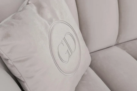 Диван Fabio трехмест. велюр беж.Gen105 239х95х72см,2 подушки