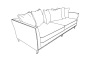 Диван Sorrento 250 трехмест., велюр фиолетовый Ром98 250х101х90