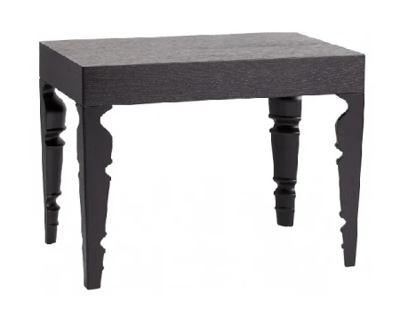 Журнальный столик черный деревянный с резными ножками Ashley Black