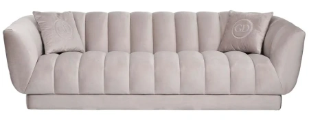 Диван Fabio трехмест. велюр беж.Gen105 239х95х72см,2 подушки