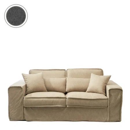 Диван Метрополис 2,5 местный, ткань оксфорд, классический уголь