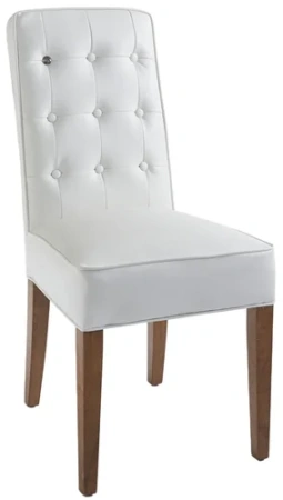 Обеденный стул Кейп Бретон белый, экокожа