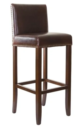 Стул барный кожаный коричневый Barry