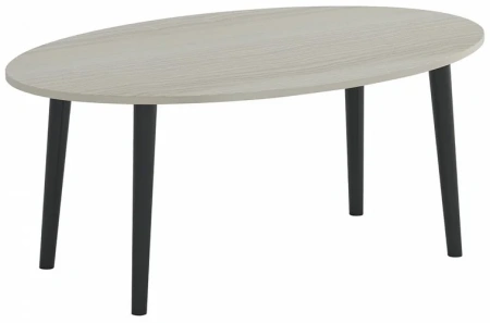 Стол журнальный Ellips черный;молочный