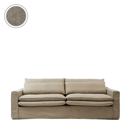 Диван Continental 3,5 мест, хлопок, каменно-серый