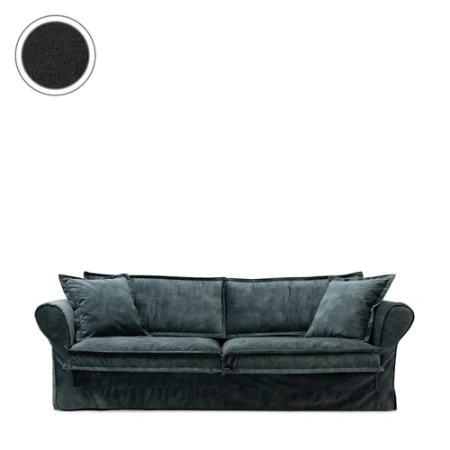 Диван Carlton 3,5 местный, ткань оксфорд, базовый черный
