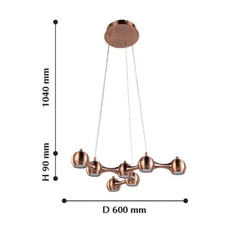 Подвесная светодиодная люстра Favourite Flasks -P 60x60x9