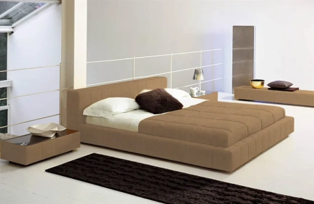 Кровать двуспальная 180х200 бежевая Squaring Basso