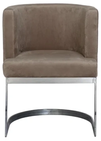 Стул велюр св.серый/темный хром 58х59х78см
