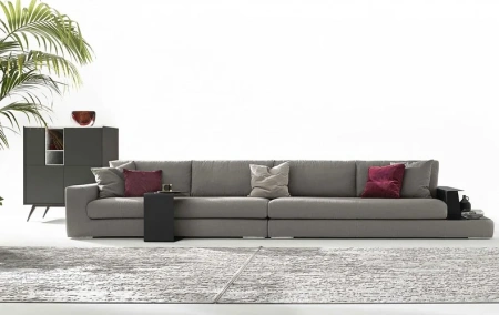 Диван Bijoux прямой серый