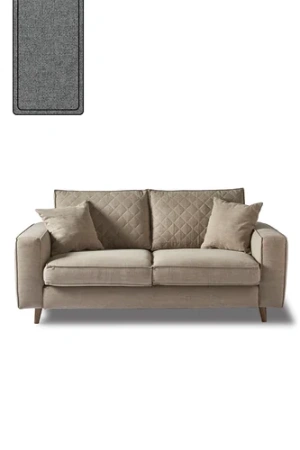 Диван Kendall 2,5 местный, ткань оксфорд, серый стальной