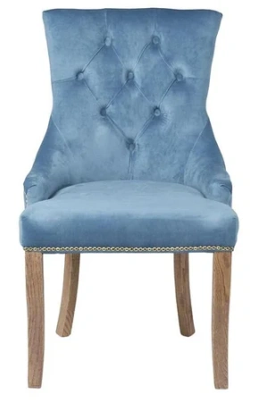 Стул мягкий с бежевыми деревянными ножками изумрудный