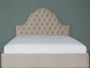 Кровать двуспальная 180х200 желтая с каретной стяжкой Alina Tufted Wheat