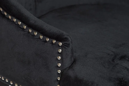 Стул велюр черный 63х56х99см