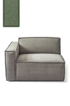 Модуль угловой левый The Jagger, оксфордское плетение, зеленый лес