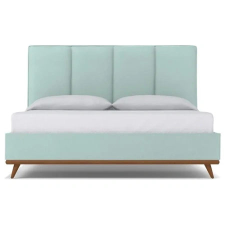 Кровать двуспальная 180х200 голубая Carter Sky