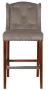 Стул барный мягкий, велюр бежево-серый Rais