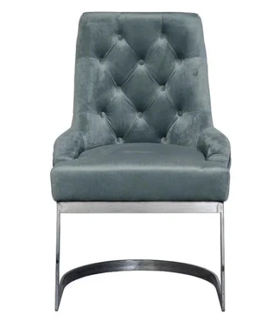 Стул велюр мятный/темный хром 65х61х93см