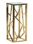 Приставной столик квадратный высокий с золотым основанием 30 см Estacada
