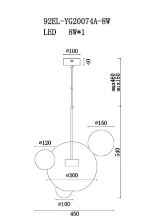 Светильник потолочный латунь d.30см желтый