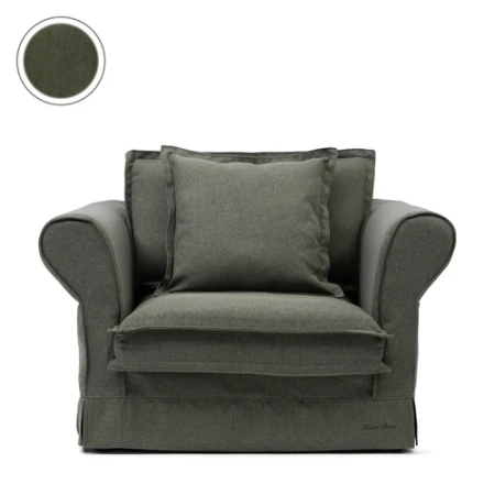 Широкое кресло Carlton Love Seat, бархат, зеленый плющ