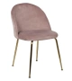 Стул велюр пепельно-розовый, мет.ножки 50х53х77см