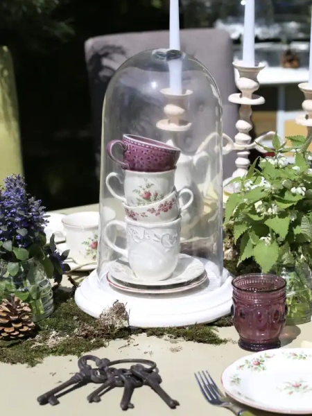 Клош с белым основанием малый "Сфера"