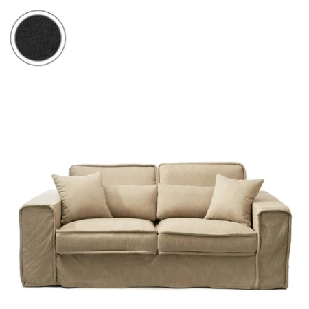 Диван Metropolis 2,5 мест, ткань оксфорд, черный базовый