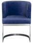 Стул велюр темно-голубой/темный хром 58х59х78см
