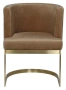 Стул велюр св.коричневый/мат. золото 58х59х78см
