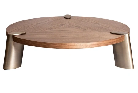 Стол журнальный св.орех d138х33см,столешница d120