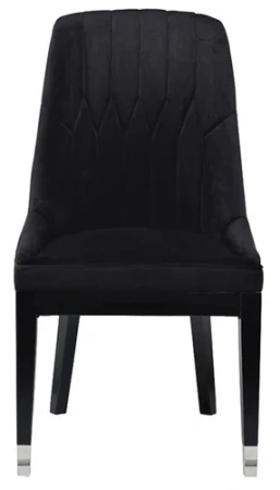 Стул простроченный велюр черный 56х65х101см